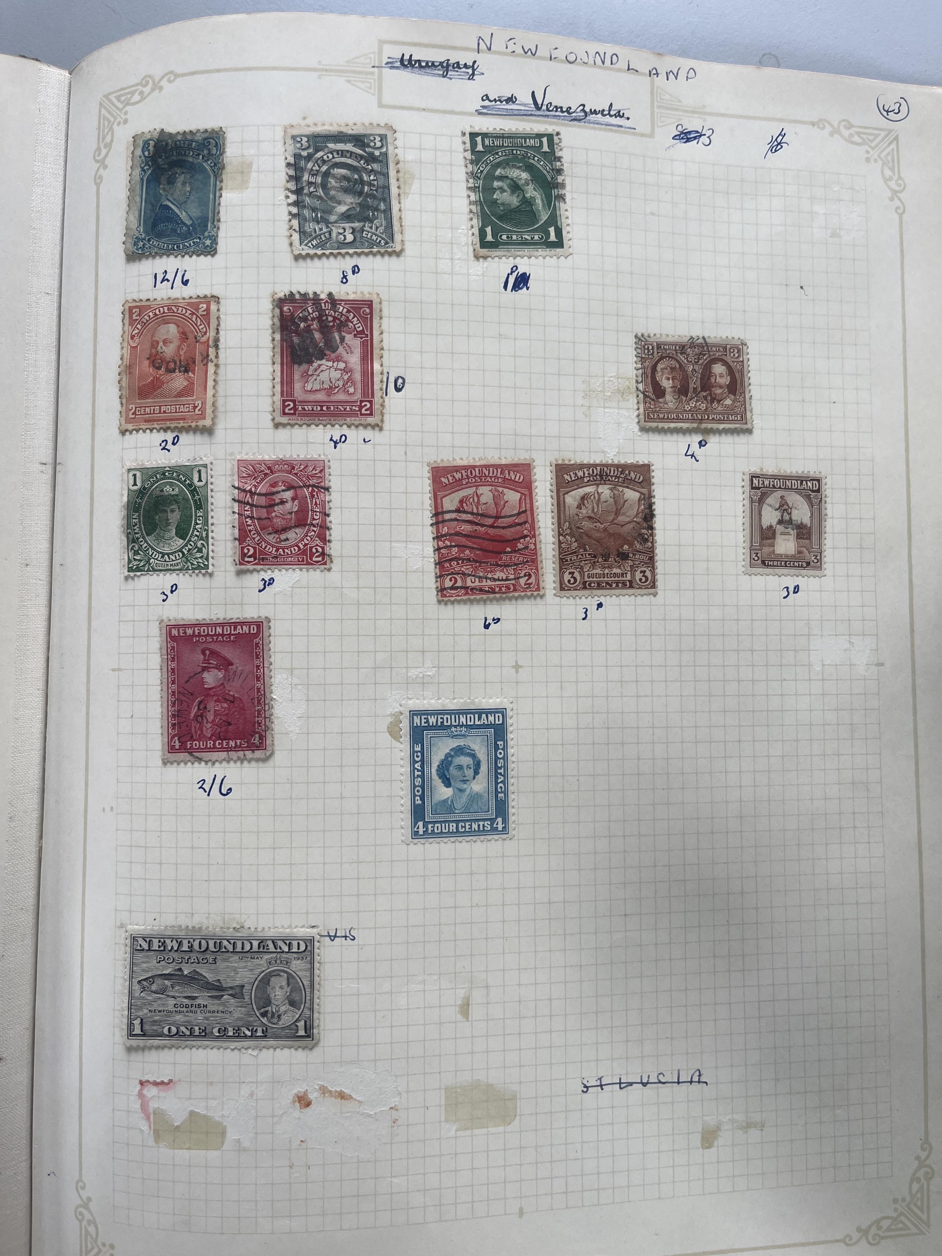 New Imperial postage stamp album and The Gascoyne Philatelic album containing 1d black, 1d reds 1d blue, Trinidad five shillings and another with Victorian 2/6d Victoria to George VI British & Commonwealth stamps etc (2